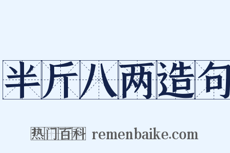 半斤八两造句是什么意思的图片